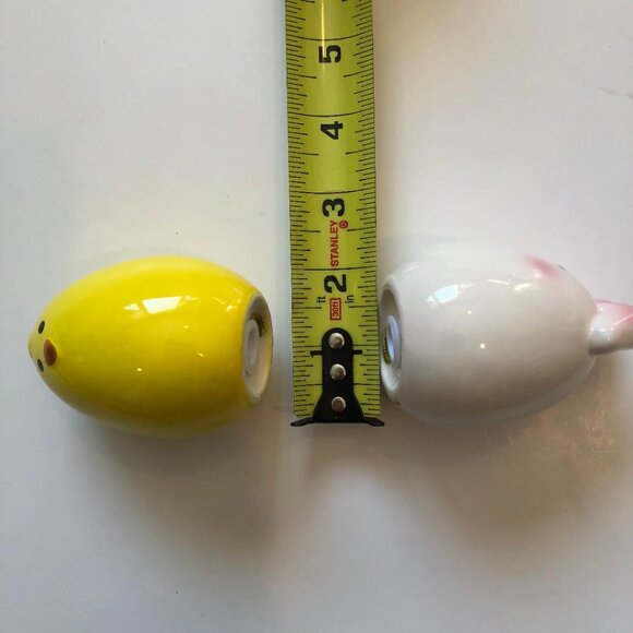 Easter decor, Bunny & Chick, Ceramic, Salt & Pepper Shakers - Picture 5 of 7